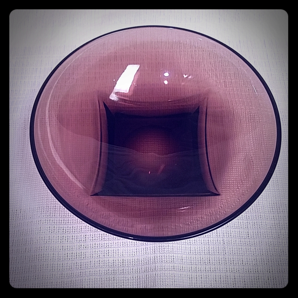 Vintage Amethyst Purple 6" Glass Bowl